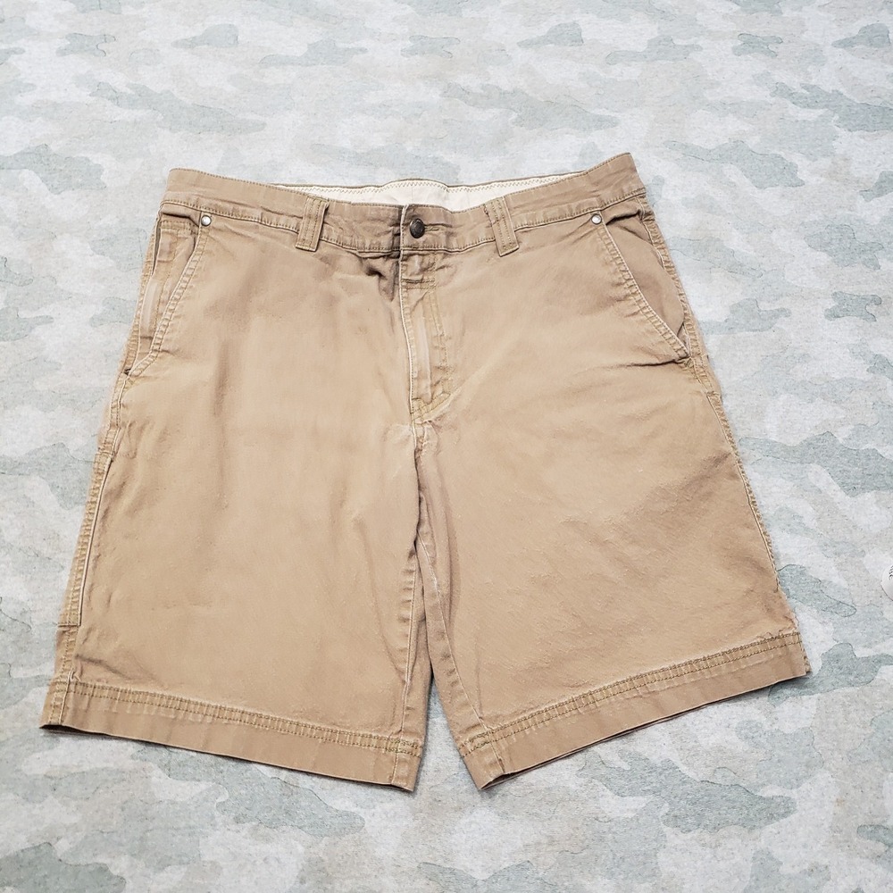 Columbia Shorts Mens 36x10 Tan Pockets Outdoors Hiking Camp Trail Gorpcore
